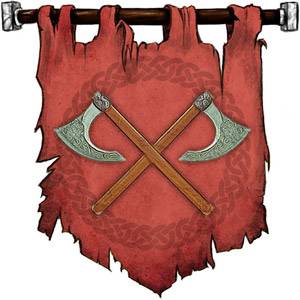 The Symbol of Clangeddin Silverbeard - Two crossed battleaxes