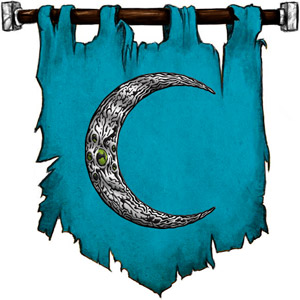 The Symbol of Corellon Larethian - Silver crescent moon