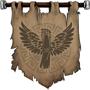 The Symbol of Hermod - Winged scroll