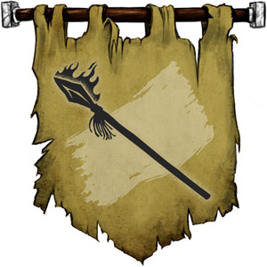 The Symbol of Hiatea - A flaming spear