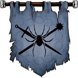 The Symbol of Selvetarm - Spider on a crossed sword and mace