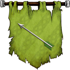 The Symbol of Solonor Thelandira - Silver arrow with green fletching