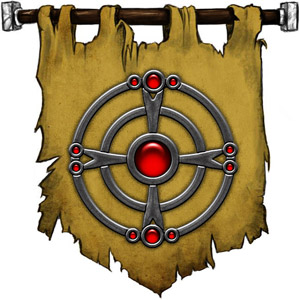 The Symbol of St. Cuthbert - Ruby-studded starburst