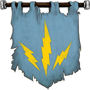 The Symbol of Talos - Three lightning bolts radiating from a point