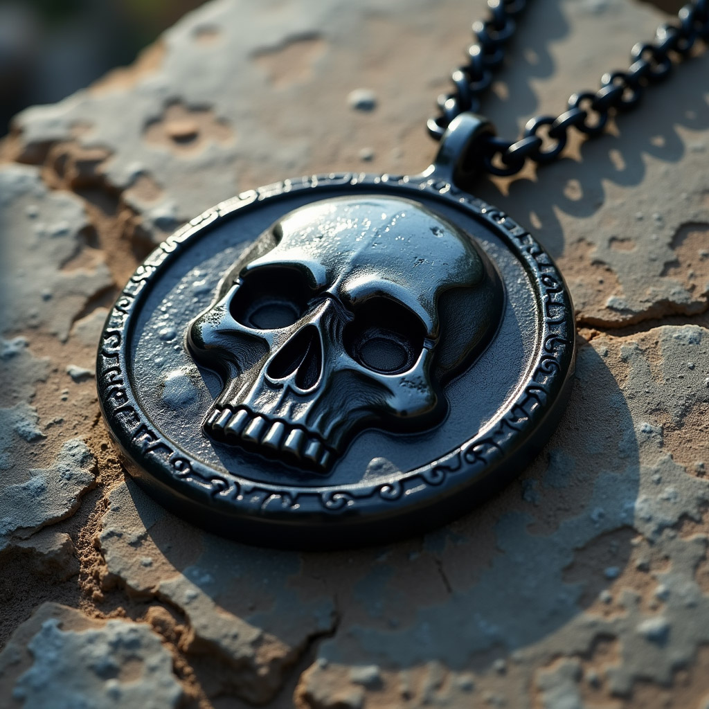 D&D magic item image - Amulet of the Black Skull