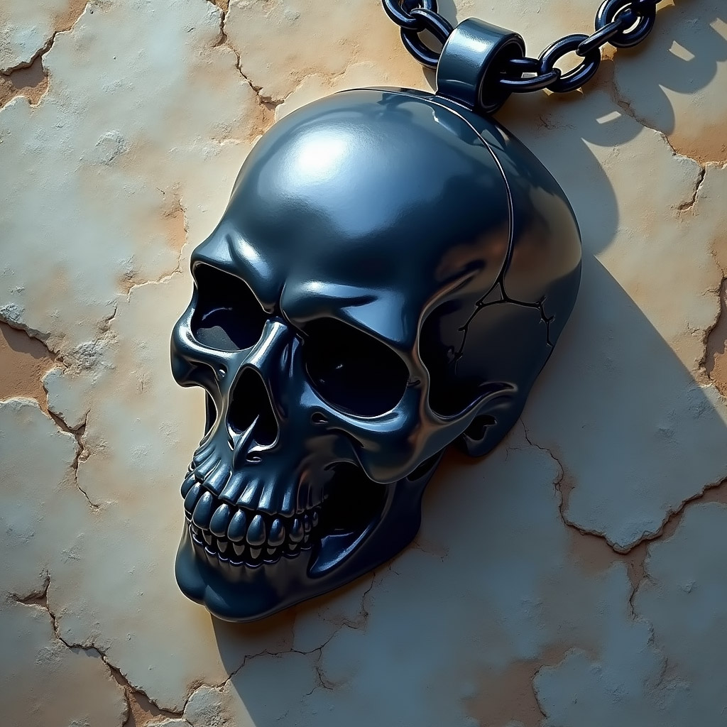 D&D magic item image - Amulet of the Black Skull