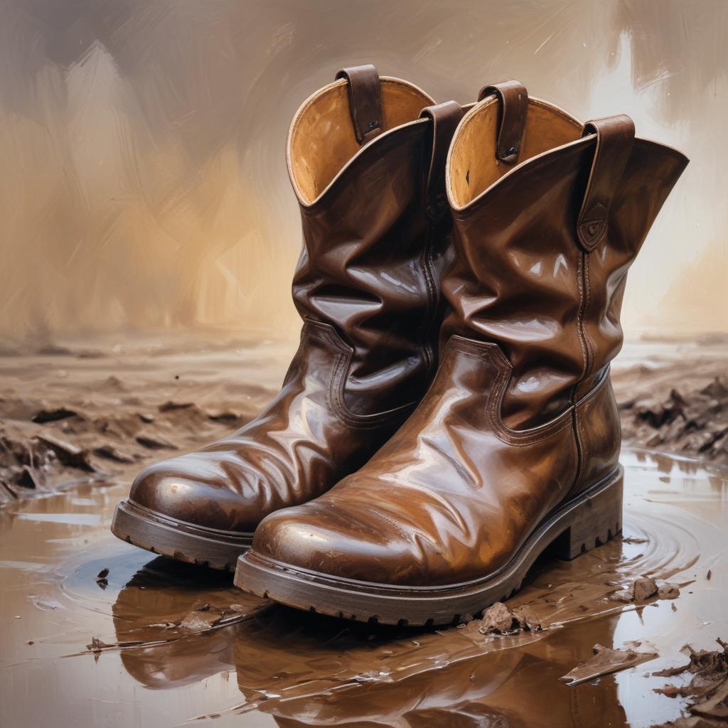 D&D magic item image - Boots of Mud Resistence