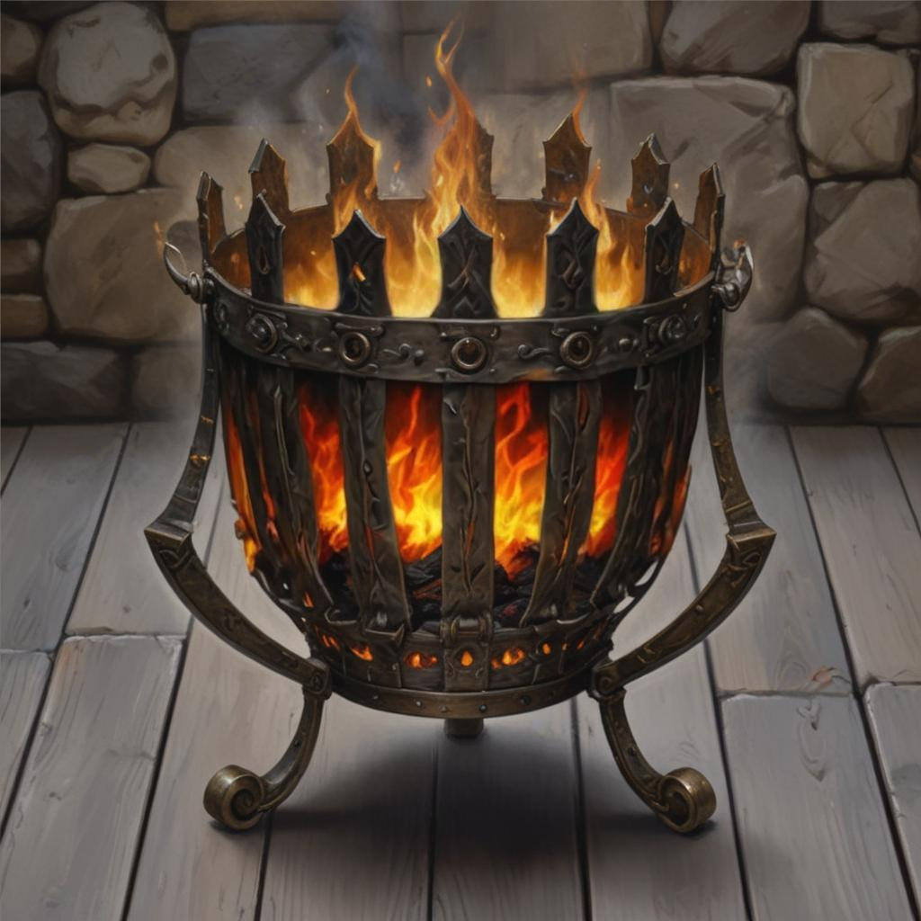 D&D magic item image - Brazier of Commanding Fire Elementals
