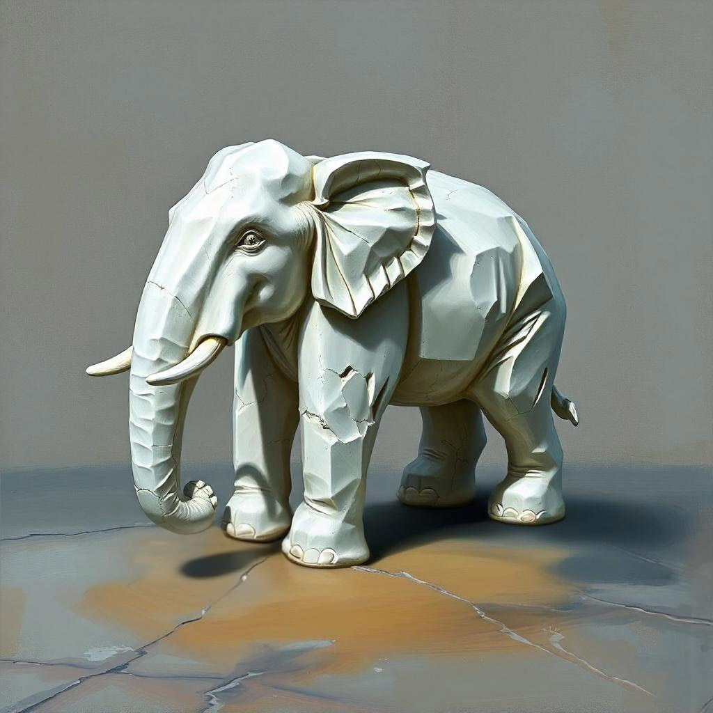 D&D magic item image - Figurine of Wondrous Power, Marble Elephant