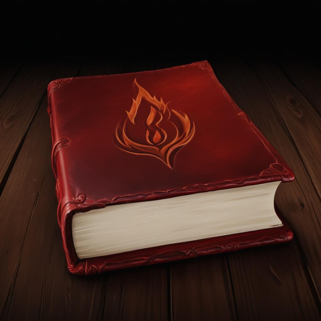 D&D magic item image - Fireproof Book Cover