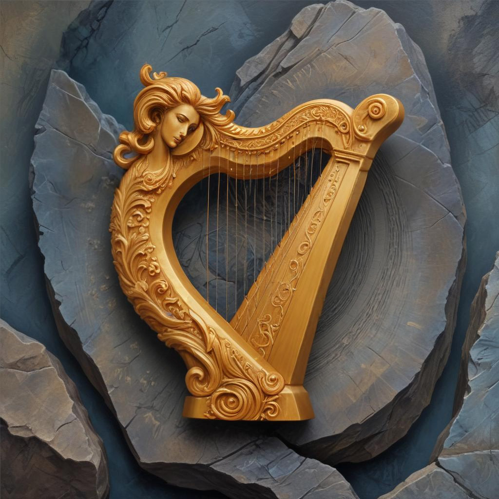 D&D magic item image - Harp of Gilded Plenty