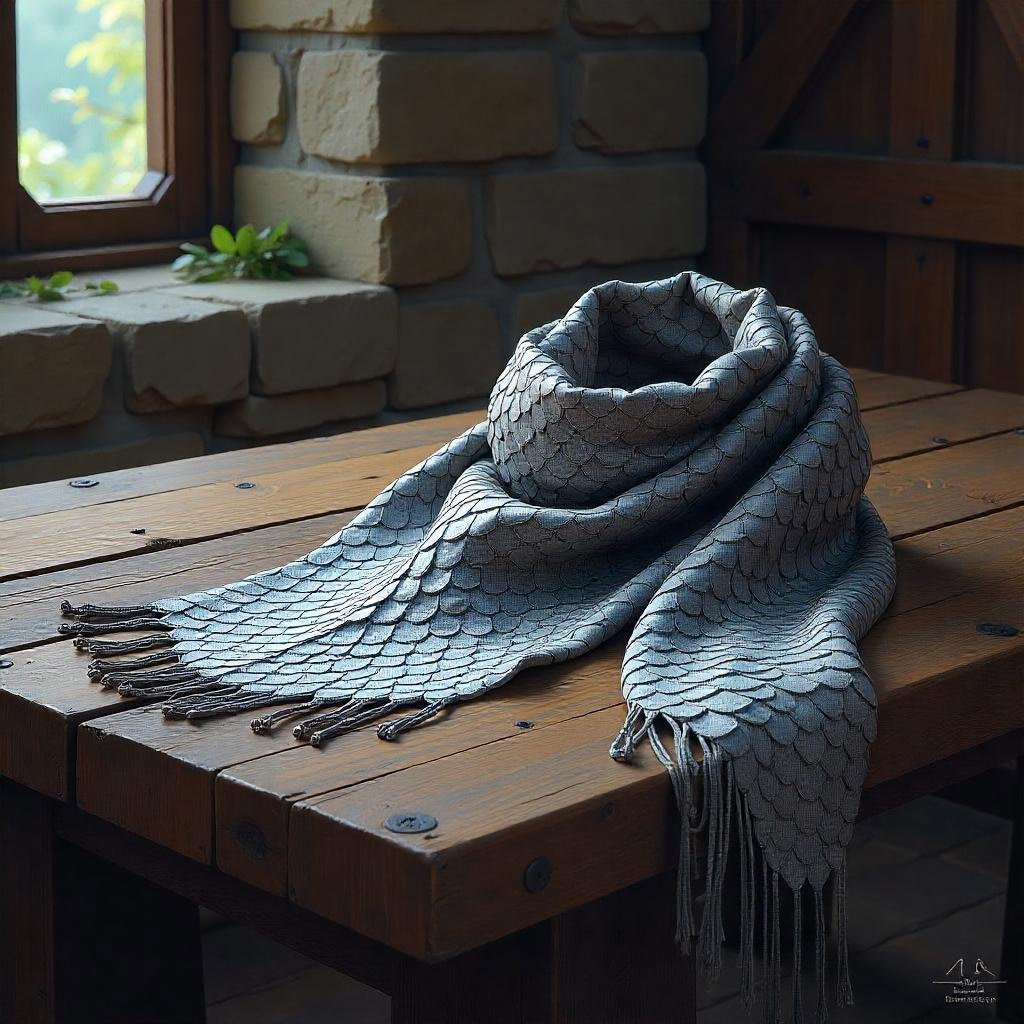 D&D magic item image - Platinum Scarf