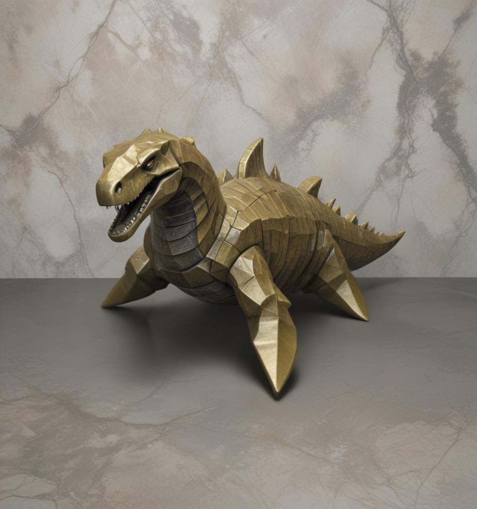 D&D magic item image - Prehistoric Figurine of Wondrous Power, Pyrite Plesiosaurus