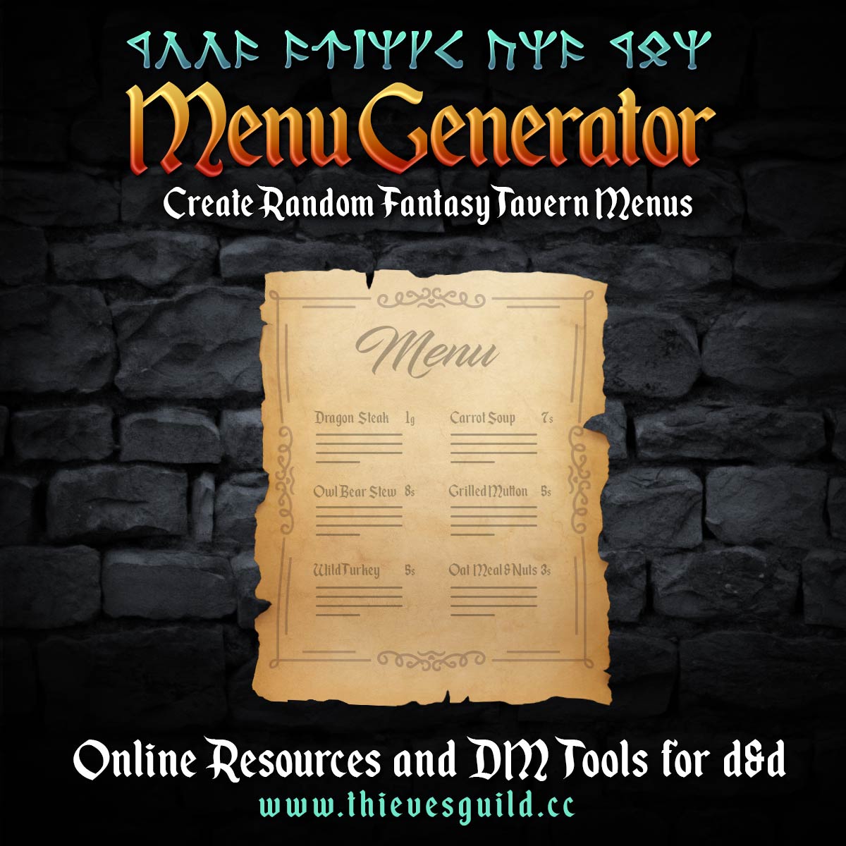 Fantasy Tavern and Generator D&D 5e The Thieves Guild