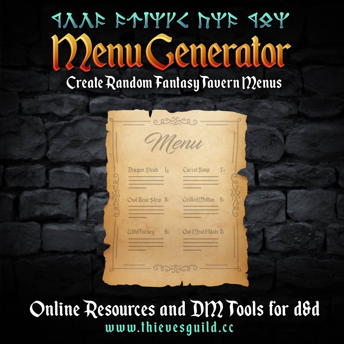 Fantasy Tavern And Menu Generator For D D 5e The Thieves Guild