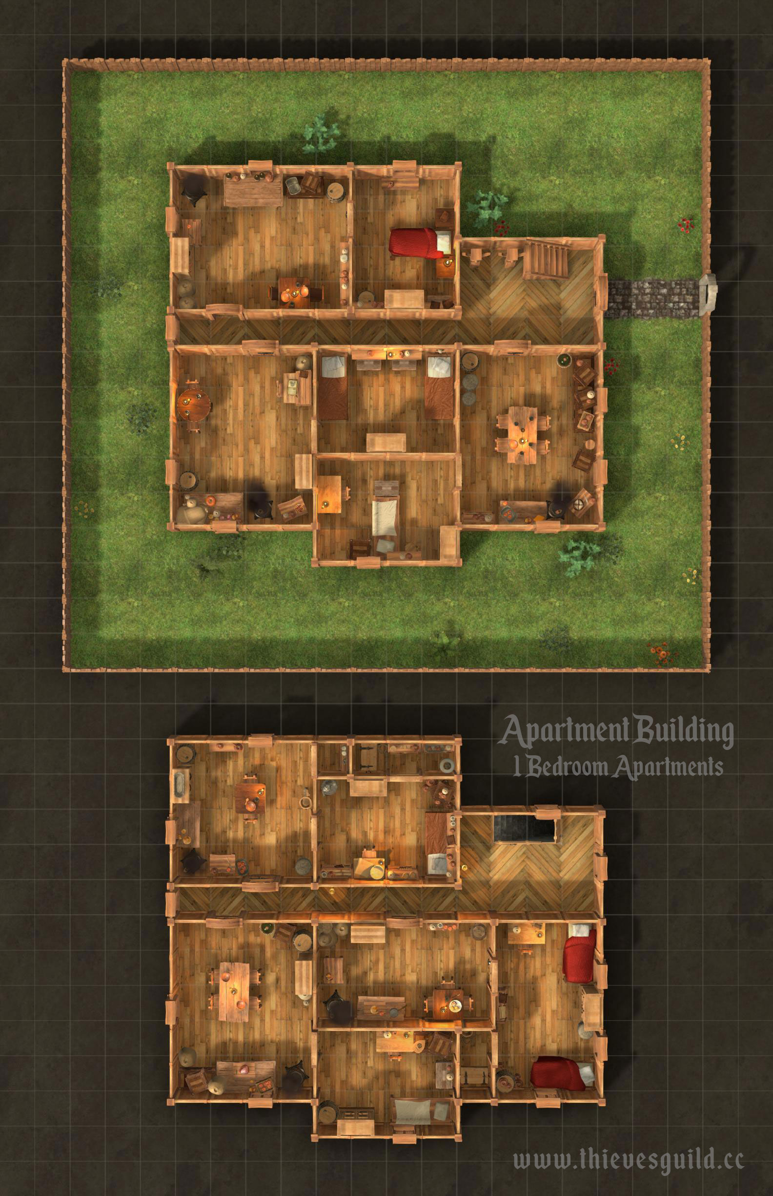 Residential Building , a D&D map