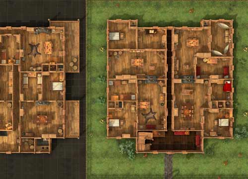 Residential Building - A Dungeons and Dragons Map by the Thieves Guild