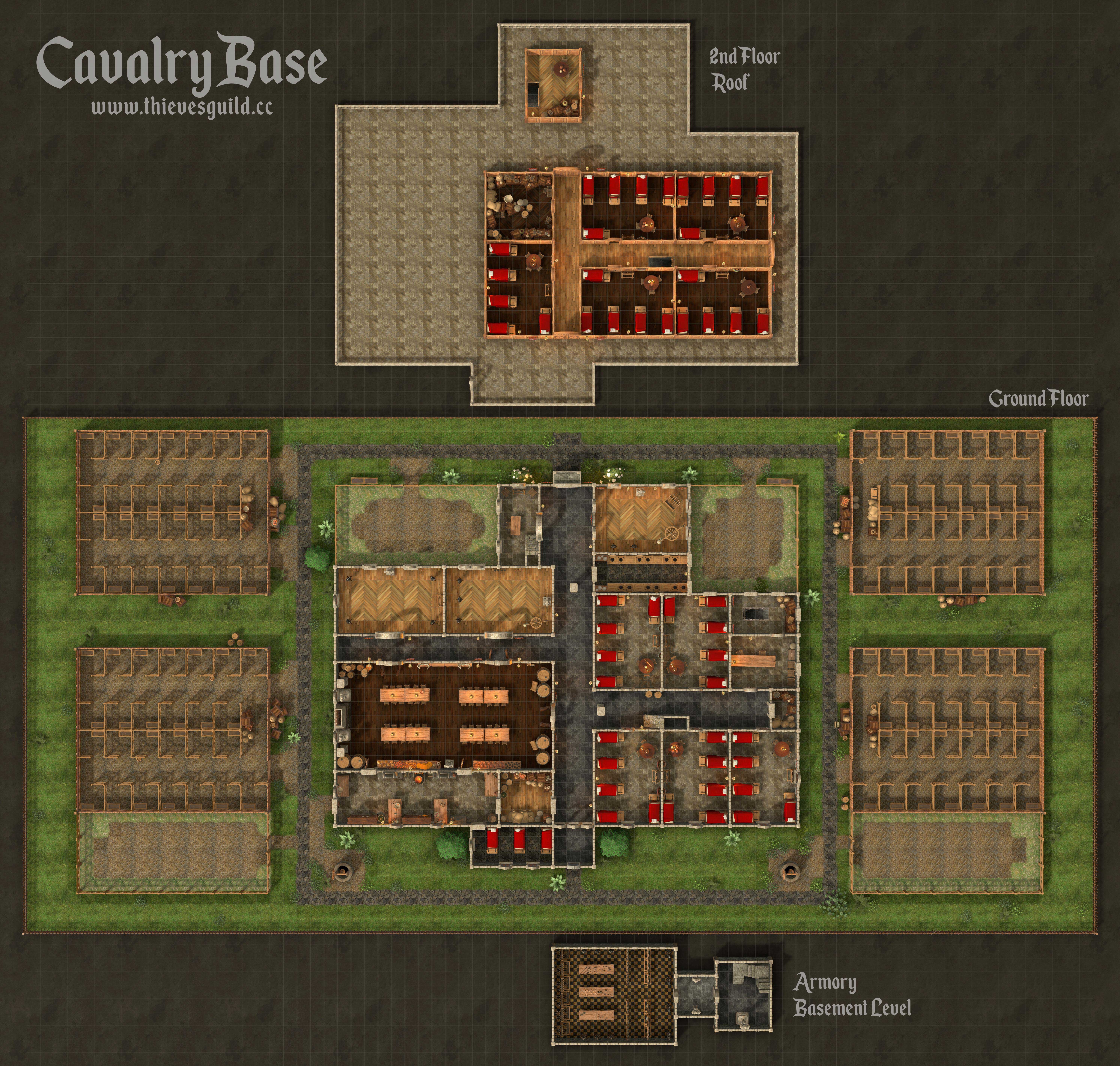 Cavalry Base , a D&D map