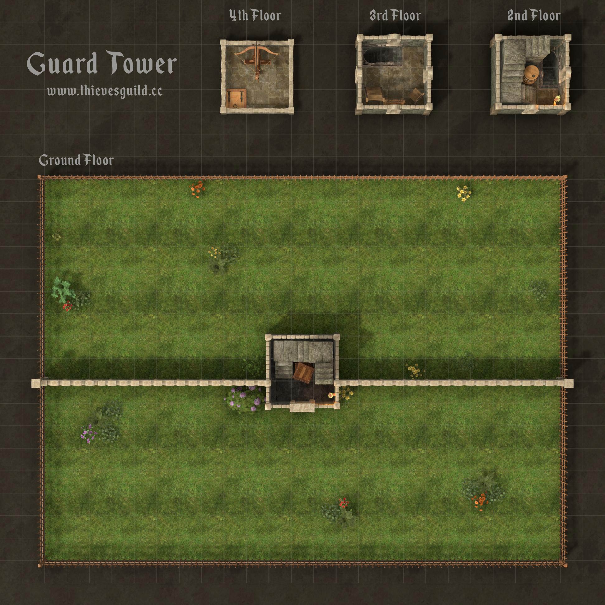 Guard Tower , a D&D map