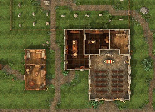Church, Small - A Dungeons and Dragons Map by the Thieves Guild