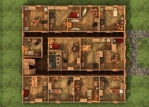 Residential Building - A Dungeons and Dragons Map by the Thieves Guild