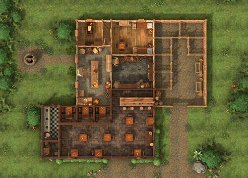 Tavern, Fancy - A Dungeons and Dragons Map by the Thieves Guild