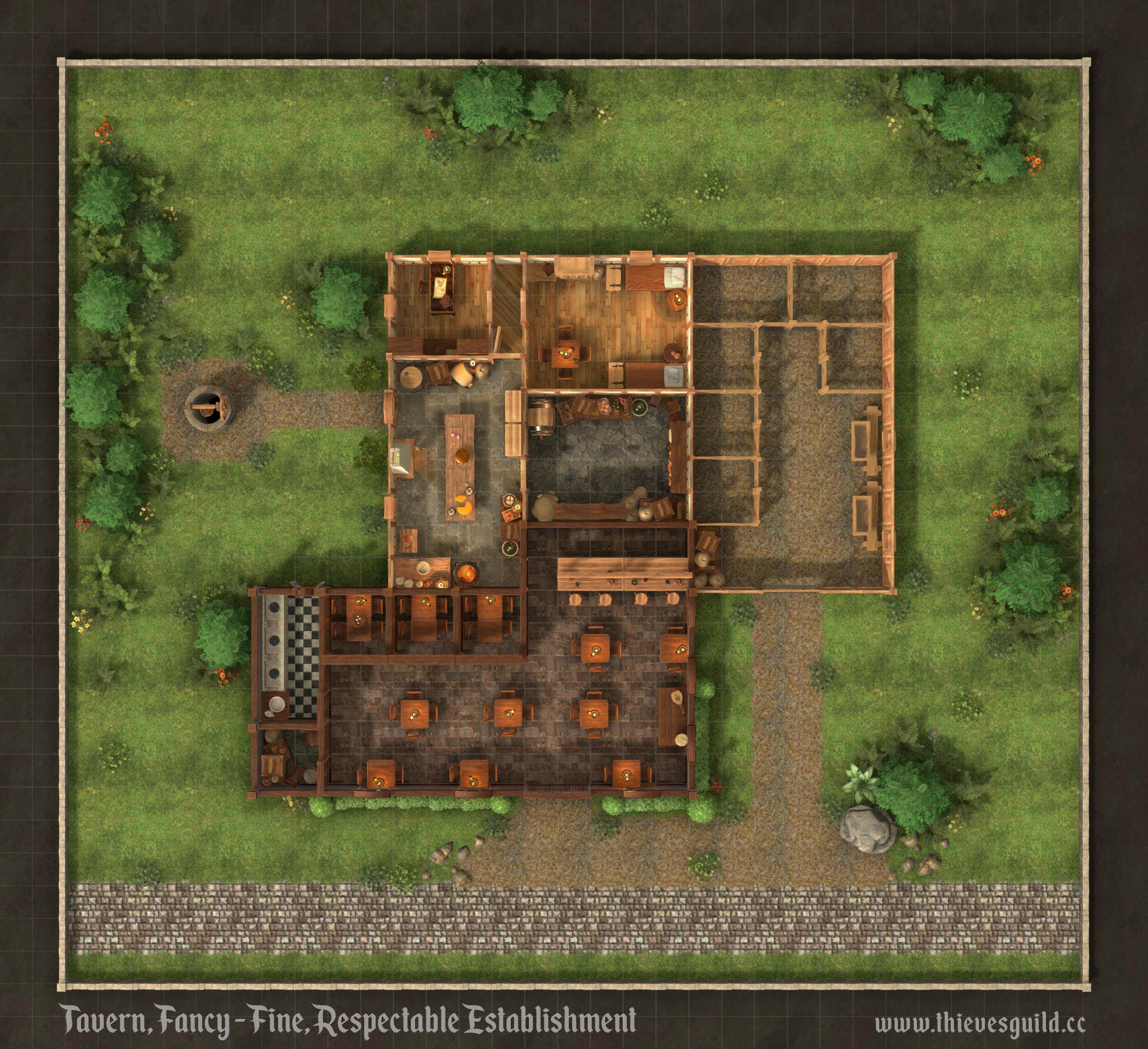 Tavern, Fancy , a D&D map