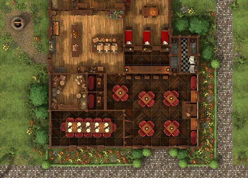 Tavern, Luxury - A Dungeons and Dragons Map by the Thieves Guild