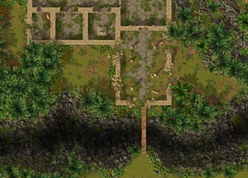 Temple Ruins - A Dungeons and Dragons Map by the Thieves Guild